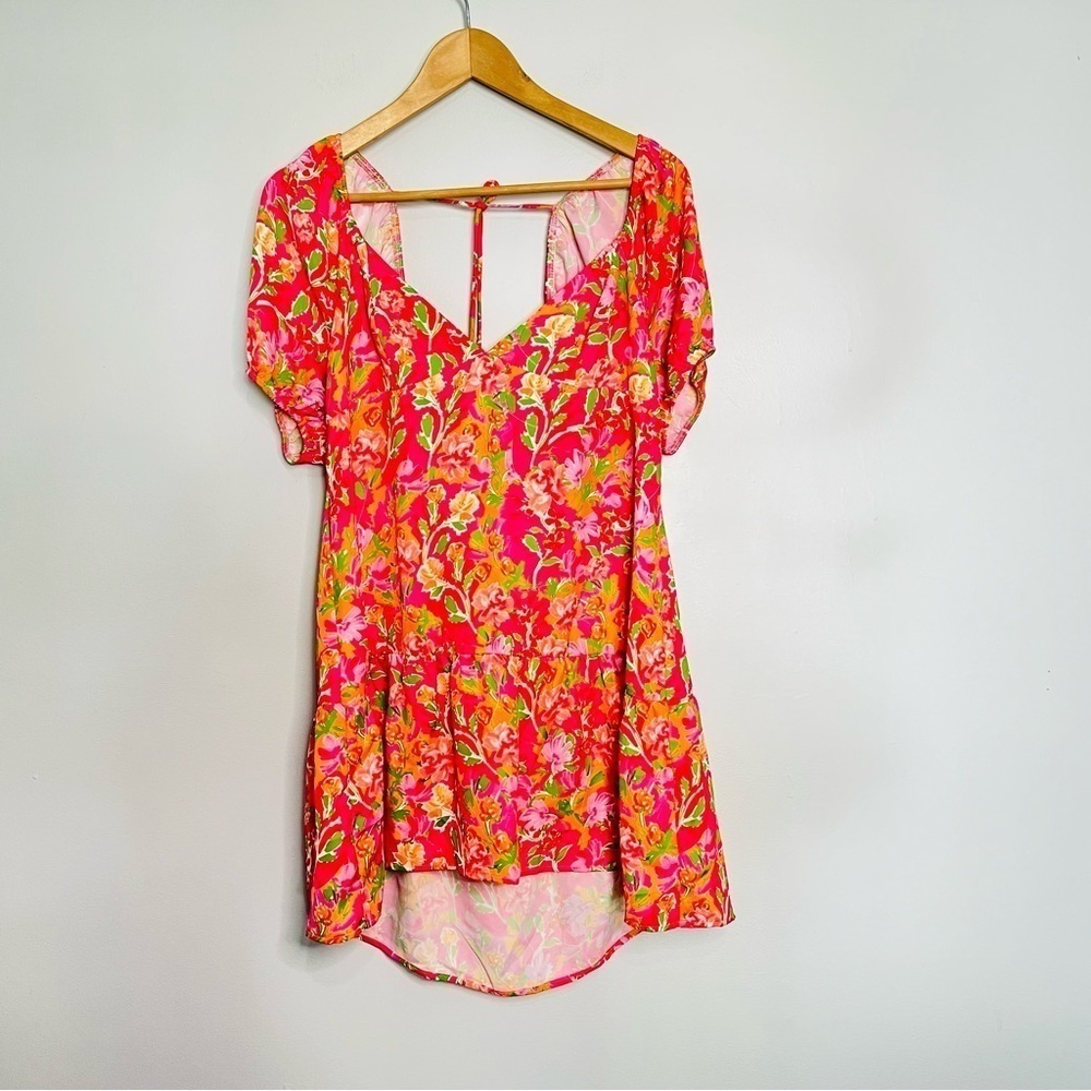 Resa floral milkmaid mini summer sundress size medium